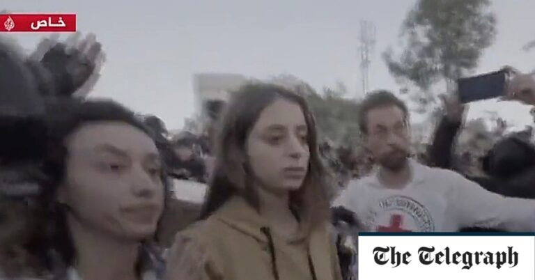 Hamas hands two hostages over to Red Cross, Israel says Hamas hands two hostages over to Red Cross, Israel says