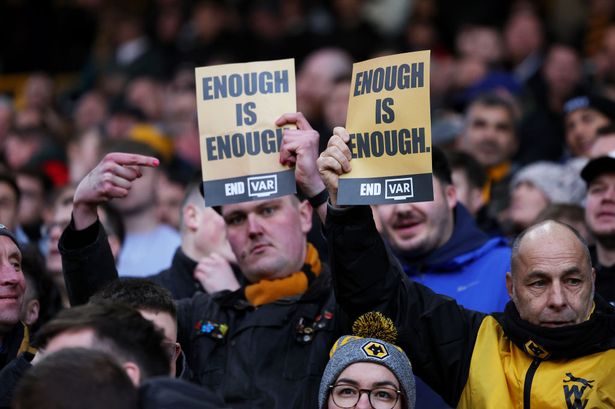 Wolves fans unveil VAR protests in blunt message to Premier League bosses Wolves fans unveil VAR protests in blunt message to Premier League bosses