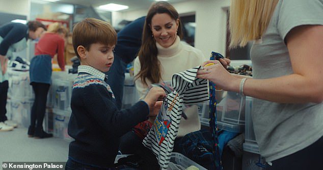 Prince George, Princess Charlotte and Prince Louis volunteer at a baby bank as Kate Middleton keeps her promise to bring her children to the centre supporting struggling parents