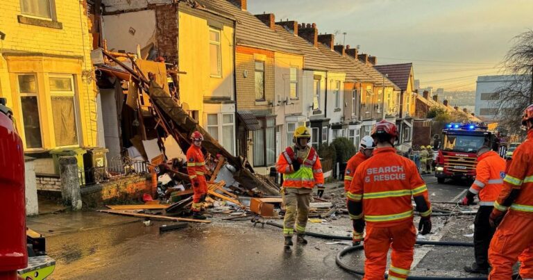 Two injured after explosion rips through terraced house in Tranmere | UK News