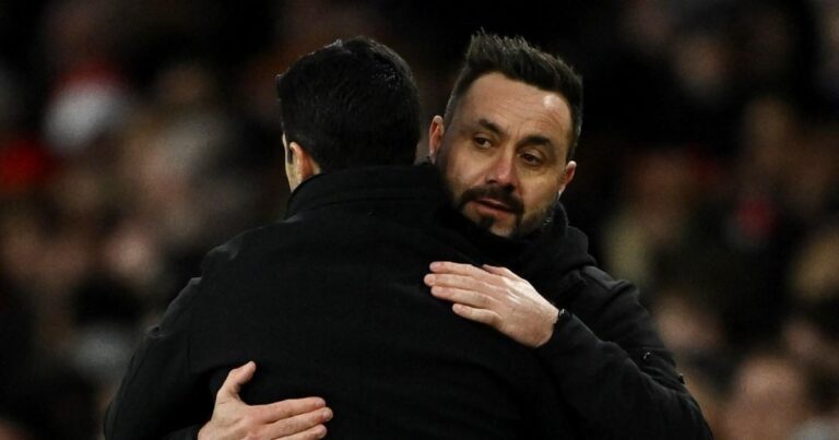 Roberto De Zerbi makes huge Arsenal claim after Brighton defeat | Football Roberto De Zerbi makes huge Arsenal claim after Brighton defeat | Football