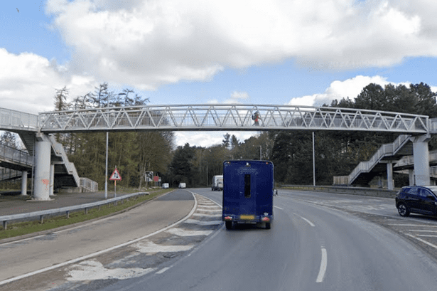 Windscreen smashed by missile thrown from overpass on busy Scots road