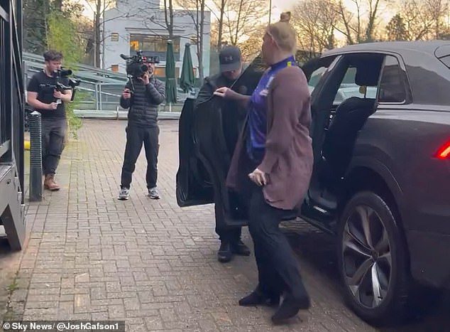 Breakfast of champions… Luke ‘The Nuke’ Littler, 16, steps out for £8.50 cheese and ham omelette in Islington with his beautician girlfriend – before wonderkid makes his way to Ally Pally for final