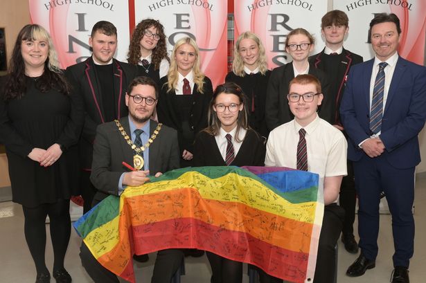 North Lanarkshire's Provost visits Airdrie school to celebrate LGBT History Month