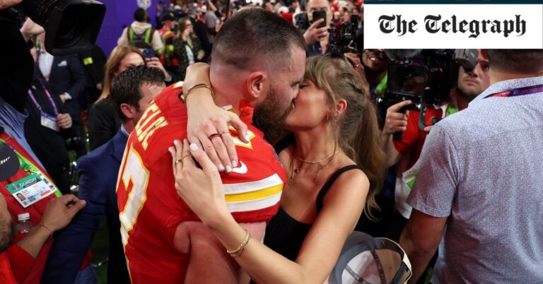 Taylor Swift’s boyfriend Travis Kelce hailed as inspiration behind Super Bowl comeback victory