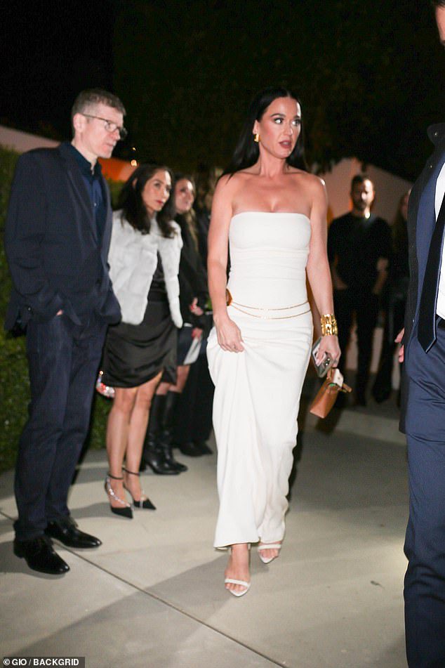 Katy Perry, Demi Moore, and Cindy Crawford glam up for a private pre-Oscars party in Beverly Hills