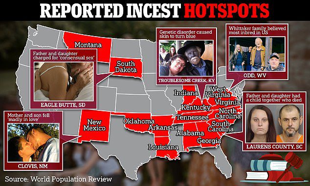 One in six families have been impacted by INCEST, shocking report claims – and it’s still legal to some extent in 19 states