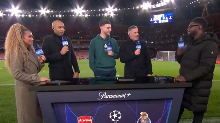 Kate Abdo reveals that Micah Richards flew in a day early for ‘special treatment’ ahead of Arsenal vs Porto clash